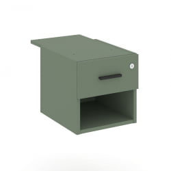 Тумба подвесная с ящиком и нишей CОНCЕПТ CН.ПТ-005 Б/В Кобо Черный / CONCEPT CN.PT-005 B/W