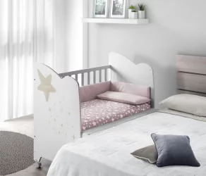 Кроватка 120кс60 Микуна Естела Вхите/Грей / 120x60 Micuna Estela White/Grey