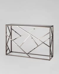 Консоль АРТ ДЕКО 115кс30 Темный хром стекло смоке / 115x30 smoke