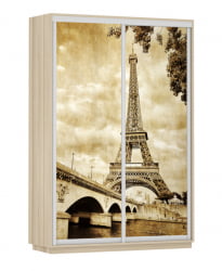 Шкаф-купе двухдверный Экспресс Дуо 1400х2200х Париж/Ясень шимо светлый / 1400х2200h