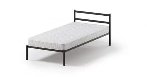 Кровать Метта 900кс2000 Черная / 900x2000