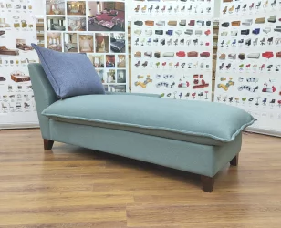 Оттоманка Хадсон правая серо-зеленый/синий