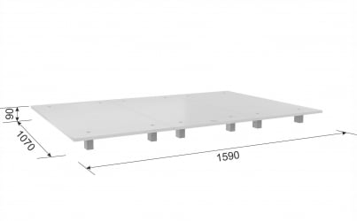Кровать 1.6 Настил КМ.2-00.3 белый / KM.2-00.3