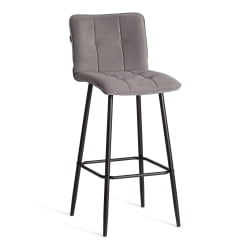 Барный стул Бари/Бари велюр, серый, 29, 45х56х110 см / Bari/Бари