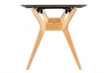 Стол раскл. Нарвик Гласс 120-150 Аутоматиc Натур/Дэрк матте гласс / Glass Automatic Natur/Dark matte glass