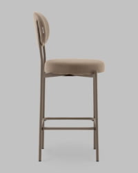 Стул Полубарный Бриф ДД ПБ велюр капучино каркас капучино муар / DD