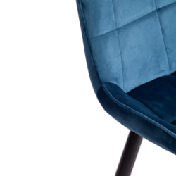 Стул АБРУЗЗО ( мод. 8060 ) металл/вельвет, 52 х 63 х 85 см, синий (ХЛР 63)/черный / ABRUZZO mod. (HLR