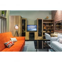 Шкаф витрина Лофт 500 см Дуб Натур / Loft