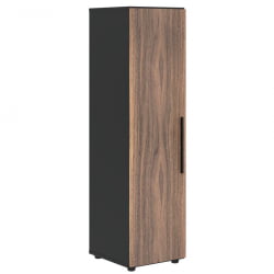 Шкаф-колонка с глухой средней дверью (левый) ВЕЛИОН ВЕНЕЕР ВРМCС 40.1 Л Американский орех Яшма черная / VELION VENEER VRMCS L