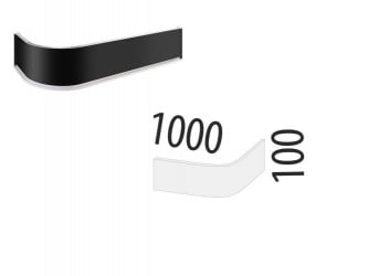 Плинтус ЦПР 01.100 Черный радиусный 1 м