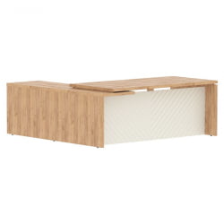 Стол руководителя правый Торр ЛУКС ТЛCТ 2020 Р Дуб Бофорд Латте / Torr LUX TLCT R