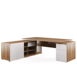 Стол рабочий на креденции и тумбе левый ЗИО28511031 Орех / ZIO28511031