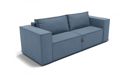 Диван Хилтон-1 (ЗР) Цвет фасада: Голубой; Тип: Прямой; Материал фасада: Металл/Велюр