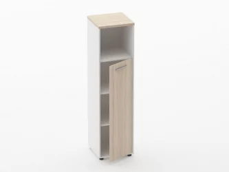 Шкаф 3 узкий закрытый с нишей Дека 10.16.13Пр Туя/Белый / Deka