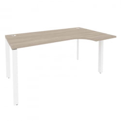 Стол эргономичный правый на П-образном м/к ОНИКС О.МП-СА-1Р Дуб Аттик/Белый / ONIX O.MP-SA-1R