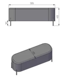 Пуф большой Гаваии (ПБ) Тем серый / Gawaii
