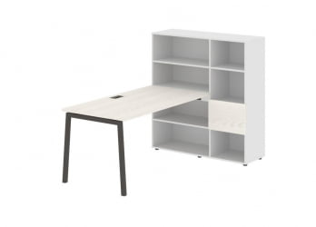 Рабочая станция ЕДИС ЕЛРСТ 1215 Ясень Траун Мокко Белый / EDIS ELRST