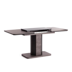 Большой обеденный стол СКАТ ЛДСП/МДФ, 120-160х80х75 см, Оникс/Графит / SKAT