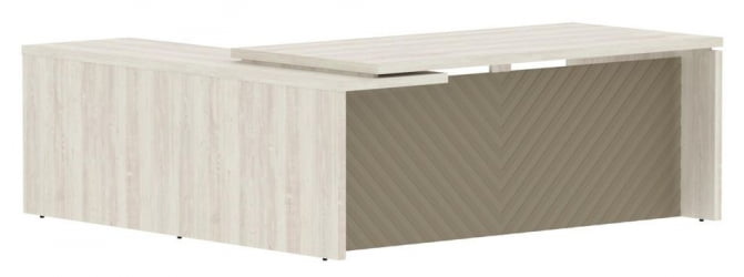 Стол руководителя правый Торр ЛУКС ТЛCТ 2020 Р Сосна Эдмонд Капучино / Torr LUX TLCT R