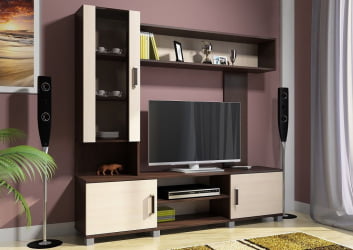 Гостиная Соло 7 Венге/Дуб молочный