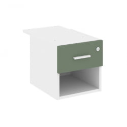 Тумба подвесная с ящиком и нишей CОНCЕПТ CН.ПТ-005 Б/В Кобо Белый бриллиант Белый / CONCEPT CN.PT-005 B/W