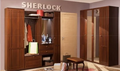 Шкаф для обуви Шерлоcк 73 прав Орех шоколадный / Sherlock