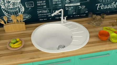 Мойка глянцевая Тейлор З10 Белый лёд / Z10