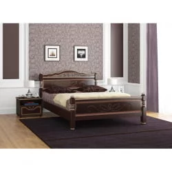 Кровать из массива Карина-5 200х140 Орех темный