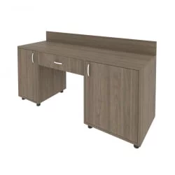 Стол с 2-мя тумбами и бортиком (правый) ЛИГХТ С-СТ-170 Пр Вяз Благородный / LIGHT