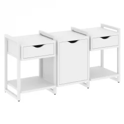 Тумба на регулируемых опорах наборная. Вариант №6 ЛОФТ ВР.Л-ТН-6.О Металл белый Белый Бриллиант / LOFT VR.L-TN-6.O