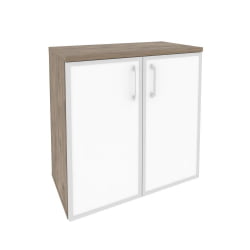 Шкаф низкий широкий ОНИКС O.ST-3.2R вхите Тиквуд Темный / ONIX white