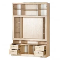 Распашной шкаф в гостиную 603  Денвер светлый