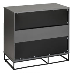 Комод 3 ящика CИТЙ 400955801х Графит / CITY 400955801h