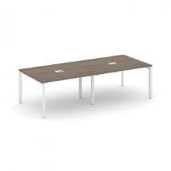 Стол переговорный Стайл Проджект СН-59П.СПРГ-042 Вяз Благородный/Металл Белый 2360*1180*750 / SN-59P.SPRG-042