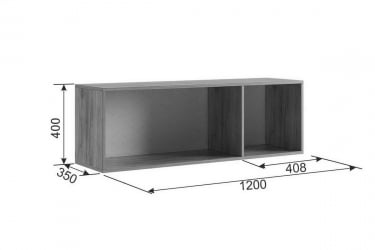 Антресоль Бери МПР-026 Дуб крафт золотой/белое дерево / MPR-026