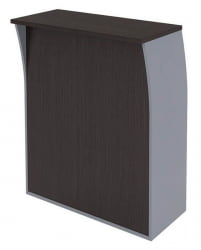 Стойка ресепшн прямая ИМАГО РС-1 Венге Магия Металлик / IMAGO