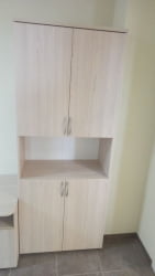 Шкаф высокий закрытый с нишей Глассй 6.19.111 Туя / Glassy