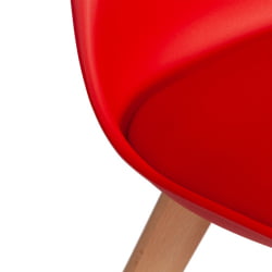 Стул ТУЛИП (мод. 73-1) дерево/пластик/экокожа, 47,5кс55кс80 см, Красный (Ред) / TULIP (mod. 47,5x55x80 (Red)