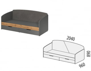 Кровать Монако 902.05 Оникс Десерт серый