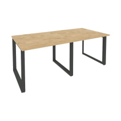 Стол переговорный (2 столешницы) ОНИКС О.МО-ПРГ-2.1 Тиквуд Светлый/Антрацит / ONIX O.MO-PRG-2.1