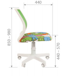 Детский стул Чаирман ТИН (Кидс) 112 белый пластик зоопарк/ТВ-34 / Chairman (Kids) зоопарк/TW-34