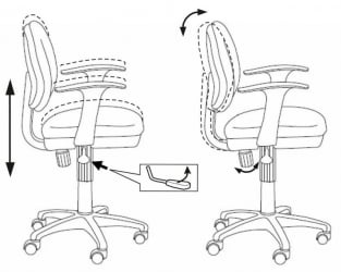 Кресло детское Бюрократ CХ-В356АКССН/15-55 / CH-W356AXSN/15-55
