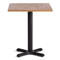 Стол ВАЛХАЛЛА дерево вяз/железная опора, 80х65х76 см, груша №3/черная опора / VALHALLA