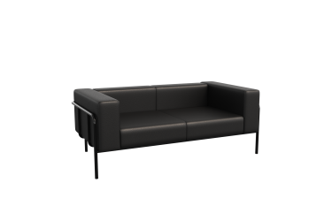 Диван двухместный Флекс FLX-2 Санторини 0401/Металл Черный 1750*915*690 / Santorini