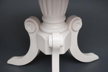 Стол МЕЕН ( МО-ЕТ ) дерево гевея/мдф, 59х59х55см, иворй вхите (слоновая кость 2-5) / MEEN MO-ET ivory white