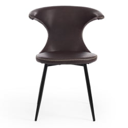 Стул ФЛАИР (мод. 9020) экокожа/металл, 60 х 56 х 78 см , коричневый 1/черный / FLAIR (mod.