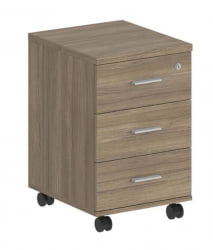 Тумба мобильная с тремя ящиками Сигма СГ.611.ОД.ОД Дуб темный / Sigma SG.611.OD.OD