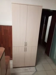 Шкаф высокий закрытый Глассй 6.19.131 Дуб молочный / Glassy