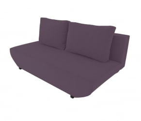 Диван Классик Мини без подлокотников (Берхоусе) Цвет фасада: Бордо Велюто 25; Тип: Прямой; Материал фасада: Металл/Велюр / (Berhouse)