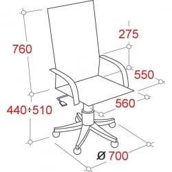 Кресло руководителя ЕЧаир CС-861Е/CХ-6 216988 Черное / EChair CS-861E/CH-6